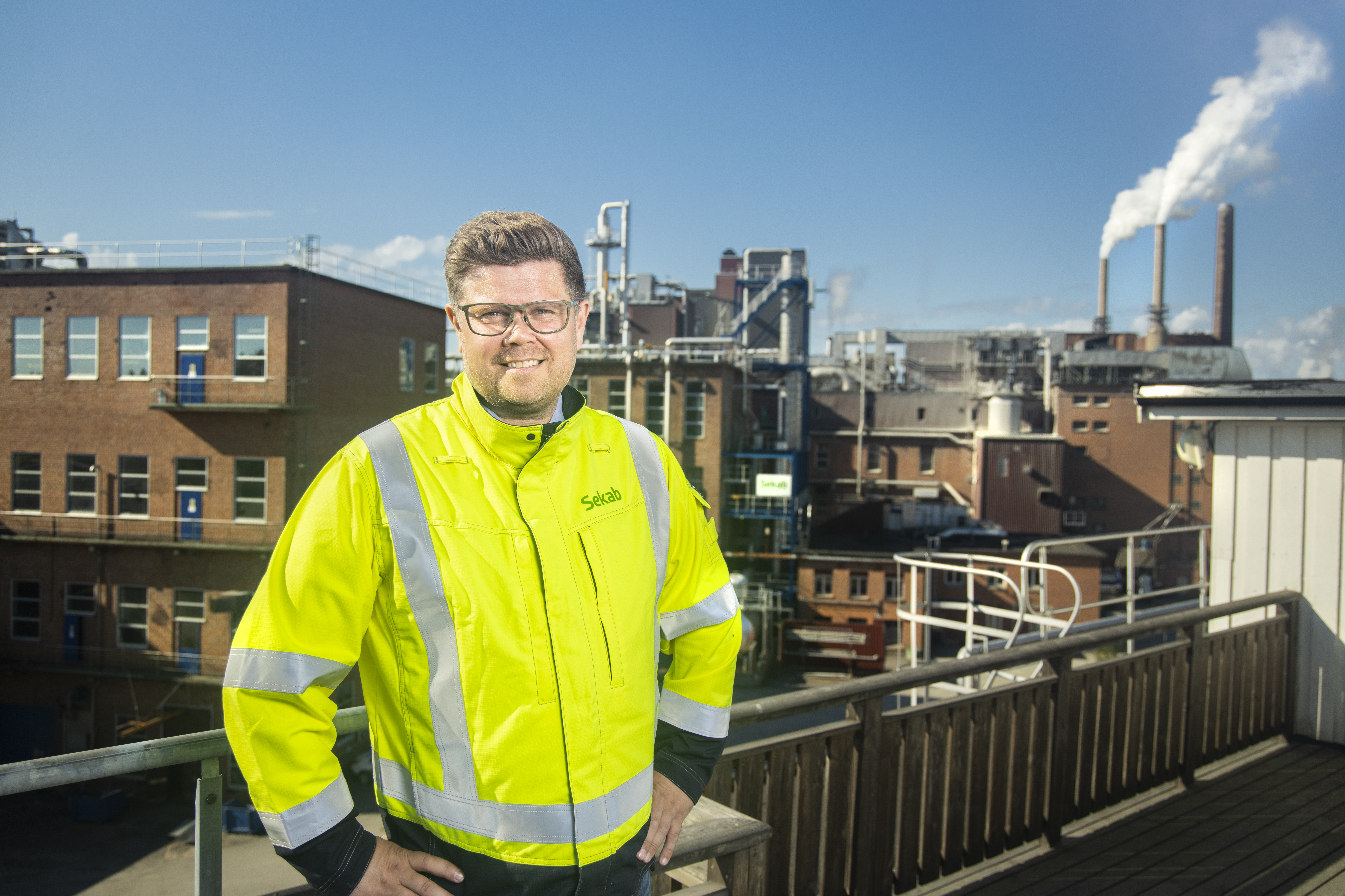 Mikael Fränckel President and CEO of Sekab, in front of the chemical plant